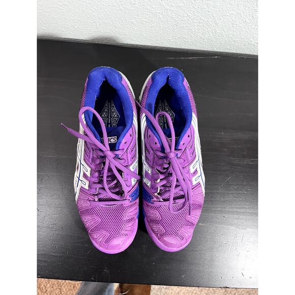 ASICS GEL - Resolution 5 Purple White Women's Tennis Shoes Size 6 E350Y - Picture 4 of 11